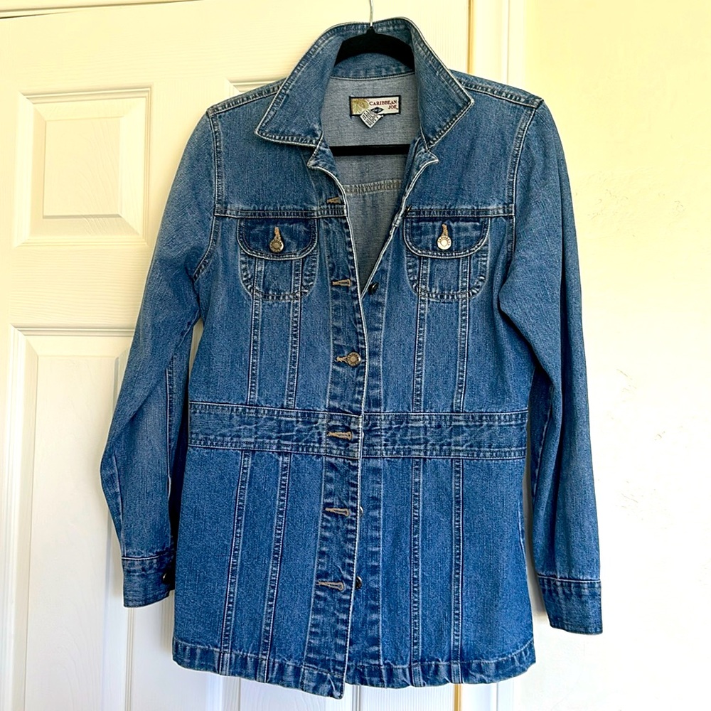 Denim safari style jacket